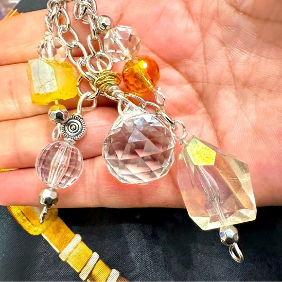 Glass Beaded Tassel Handbag Purse Accessory Dangle Charm Key Chain Handmade - Picture 5 of 16